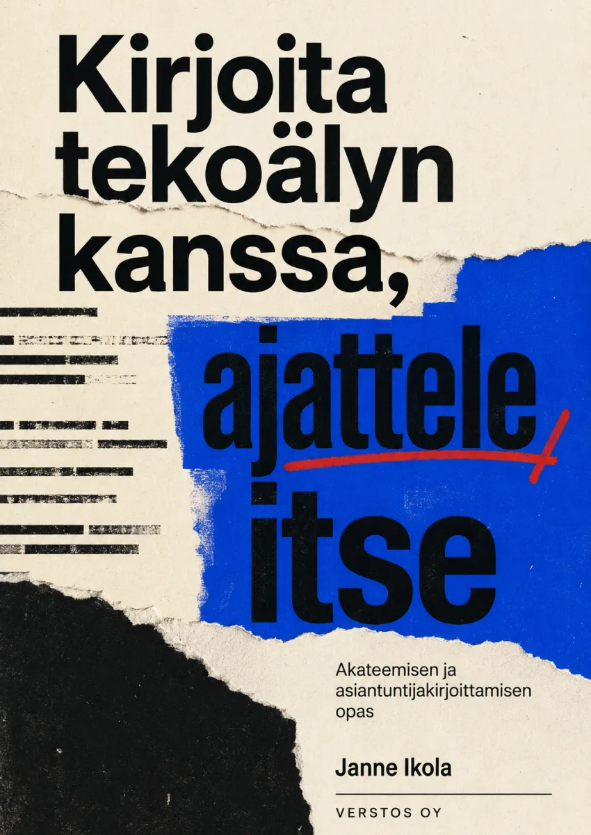 Kirjan Kirjoita tekoälyn kanssa, ajattele itse kansi